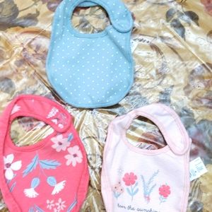 Carter's baby girl bibs